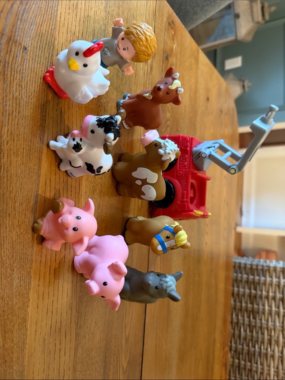 Farm Animal Toy Set for Kids - Multi-Color Baby Play Figures Little People